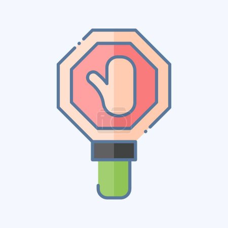 Icon Stop. related to Navigation symbol. doodle style. simple design illustration