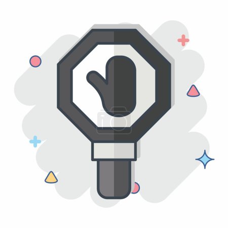 Icon Stop. related to Navigation symbol. comic style. simple design illustration