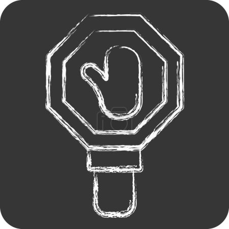 Icon Stop. related to Navigation symbol. chalk Style. simple design illustration