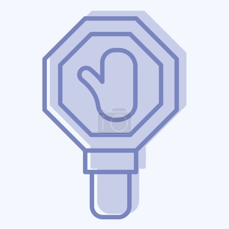 Icon Stop. related to Navigation symbol. two tone style. simple design illustration