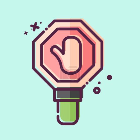 Icon Stop. related to Navigation symbol. MBE style. simple design illustration