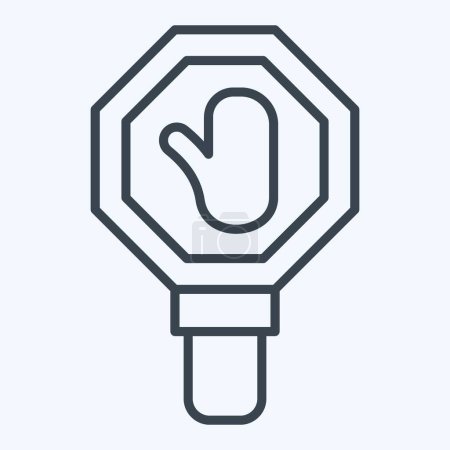 Icon Stop. related to Navigation symbol. line style. simple design illustration