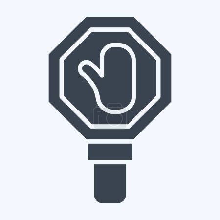 Icon Stop. im Zusammenhang mit Navigationssymbol. Glyphen-Stil. einfache Design-Illustration