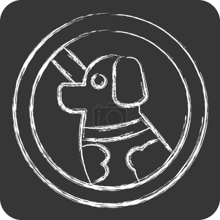 Icon Pet Sign. related to Hotel Service symbol. chalk Style. simple design illustration