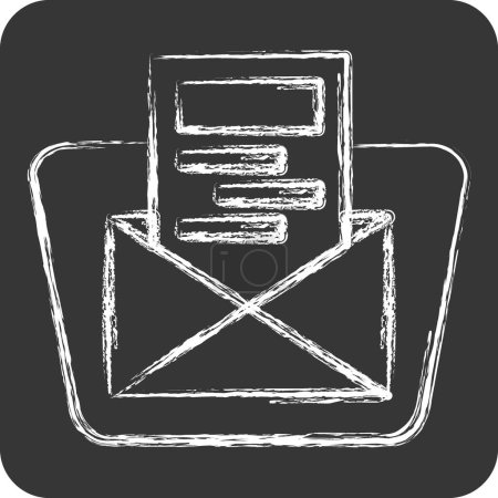 Icon Email. related to Hotel Service symbol. chalk Style. simple design illustration