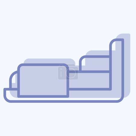 Icon Bedroom. related to Hotel Service symbol. two tone style. simple design illustration