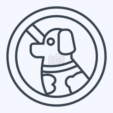 Icon Pet Sign. related to Hotel Service symbol. line style. simple design illustration