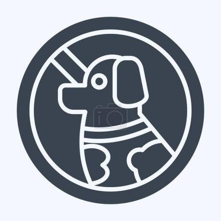 Icon Pet Sign. related to Hotel Service symbol. glyph style. simple design illustration