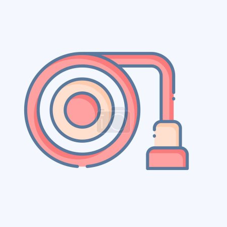 Illustration for Icon Hose. related to Security symbol. doodle style. simple design illustration - Royalty Free Image