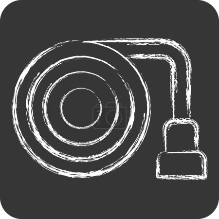 Illustration for Icon Hose. related to Security symbol. chalk Style. simple design illustration - Royalty Free Image