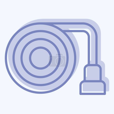 Illustration for Icon Hose. related to Security symbol. two tone style. simple design illustration - Royalty Free Image