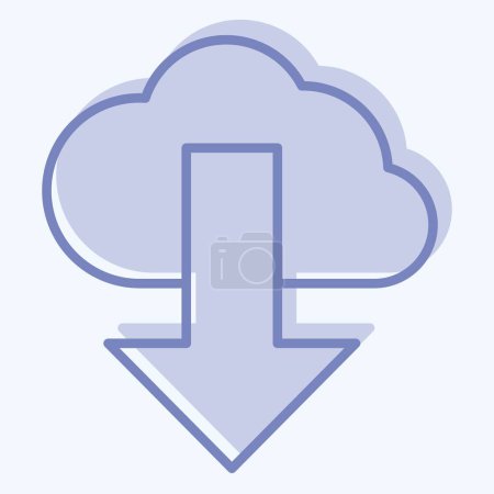 Icon Cloud Computing. related to Security symbol. two tone style. simple design illustration