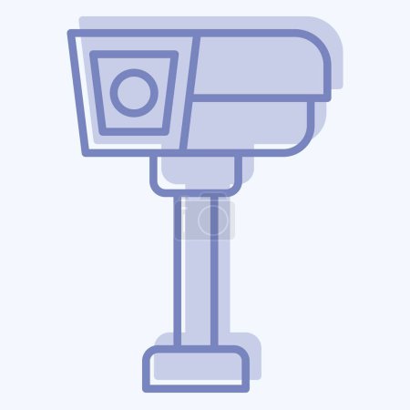 Icono de CCTV. relacionado con el símbolo de seguridad. estilo de dos tonos. ilustración de diseño simple