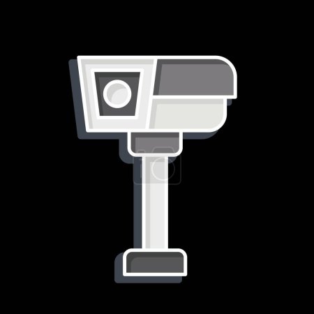 Icono de CCTV. relacionado con el símbolo de seguridad. estilo brillante. ilustración de diseño simple