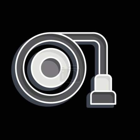 Illustration for Icon Hose. related to Security symbol. glossy style. simple design illustration - Royalty Free Image