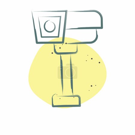 Icono de CCTV. relacionado con el símbolo de seguridad. Color Spot Style. ilustración de diseño simple