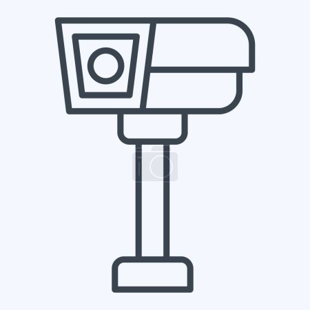 Icono de CCTV. relacionado con el símbolo de seguridad. estilo de línea. ilustración de diseño simple
