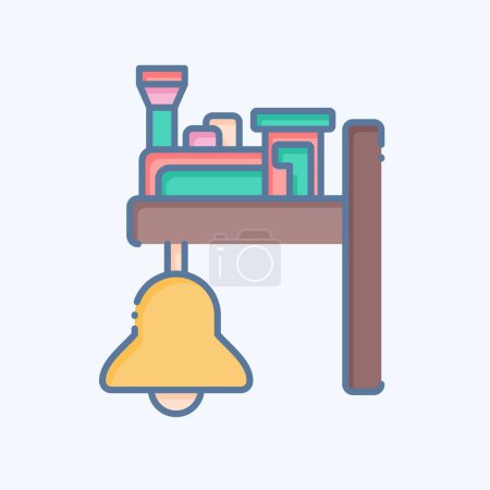 Icon Train Bell. related to Train Station symbol. doodle style. simple design illustration