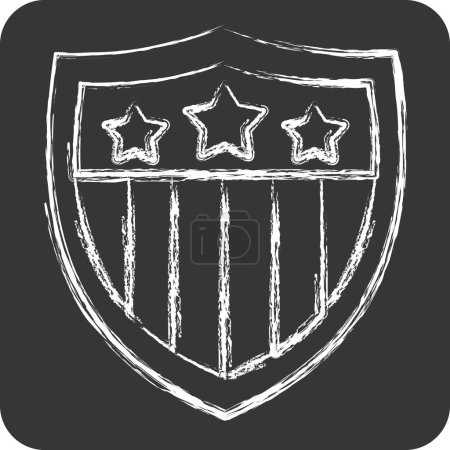 Icon Emblem. related to America symbol. chalk Style. simple design illustration