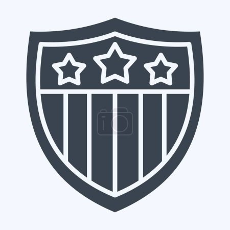 Icon Emblem. related to America symbol. glyph style. simple design illustration