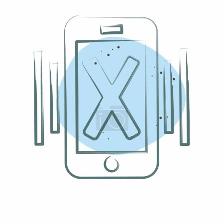 Icon No Cell Phone. related to Airport symbol. Color Spot Style. simple design illustration