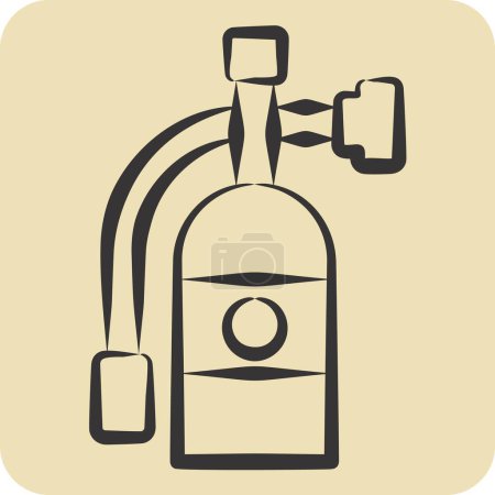 Icon Extinguisher. related to Airport symbol. hand drawn style. simple design illustration