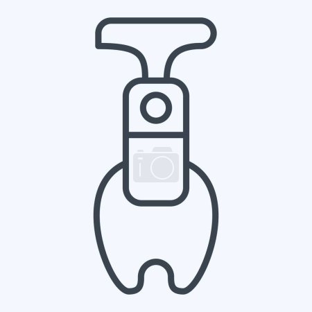 Téléchargez les illustrations : Icon Apple Corer. related to Kitchen Tool symbol. line style. simple design illustration - en licence libre de droit