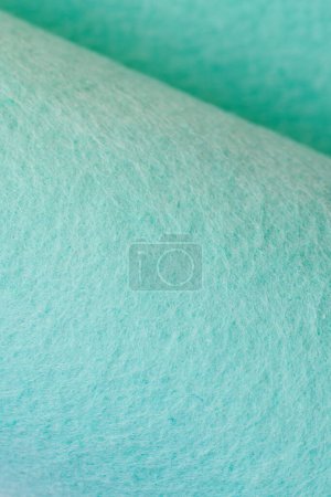 Photo for Soft felt textile material turquoise colors, colorful texture flap fabric background closeup - Royalty Free Image