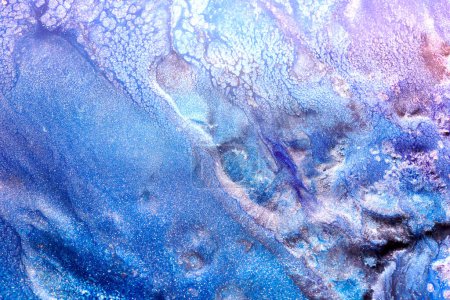 Photo for Luxury sparkling abstract background, liquid art. Multi-colored contrast paint mix, alcohol ink blots, marble texture. Modern print pattern - Royalty Free Image