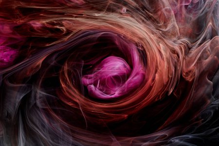 Foto de Multicolored contrast outer space abstract background, clouds of interstellar smoke in motion, cosmic swirl of paints - Imagen libre de derechos