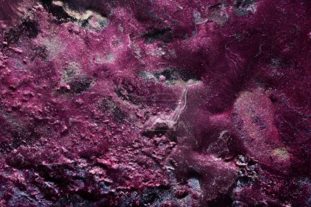 Photo for Luxury sparkling abstract background, liquid art. Violet red contrast paint mix, alcohol ink blots, marble texture. Modern print pattern - Royalty Free Image