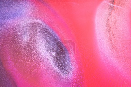 Foto de Abstract magenta background. Alcohol ink streaks and stains of wine color, paint splashes - Imagen libre de derechos