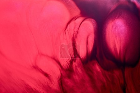 Photo for Abstract magenta background. Alcohol ink streaks and stains of wine color, paint splashes - Royalty Free Image