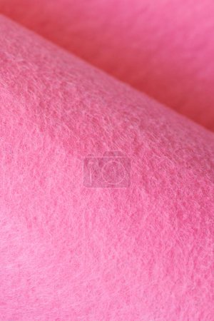 Photo for Soft felt textile material pink color, colorful texture flap fabric background closeup - Royalty Free Image