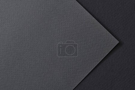 Photo for Rough kraft paper background, paper texture black gray colors. Mockup with copy space for text - Royalty Free Image