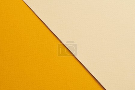 Photo for Rough kraft paper background, paper texture orange beige colors. Mockup with copy space for text - Royalty Free Image