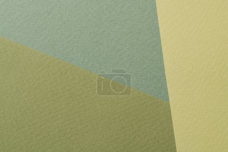 Photo for Rough kraft paper background, paper texture different shades of green. Mockup with copy space for text - Royalty Free Image