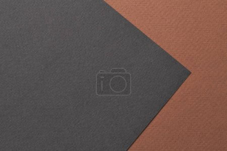 Photo for Rough kraft paper background, paper texture black brown colors. Mockup with copy space for text - Royalty Free Image