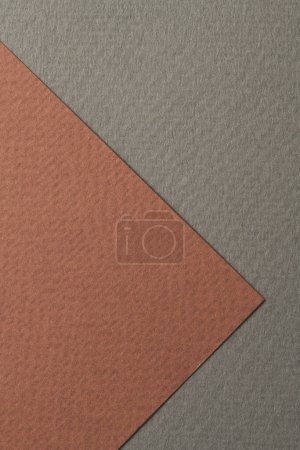 Photo for Rough kraft paper background, paper texture gray brown colors. Mockup with copy space for text - Royalty Free Image