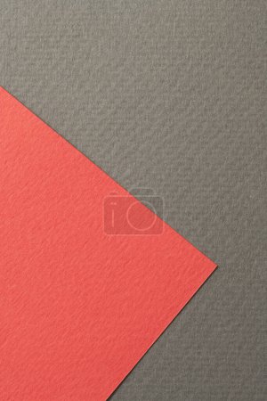Photo for Rough kraft paper background, paper texture gray red colors. Mockup with copy space for text - Royalty Free Image