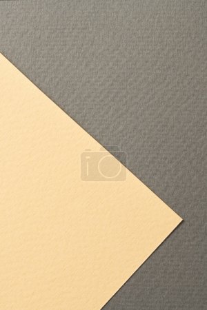 Photo for Rough kraft paper background, paper texture black beige colors. Mockup with copy space for text - Royalty Free Image