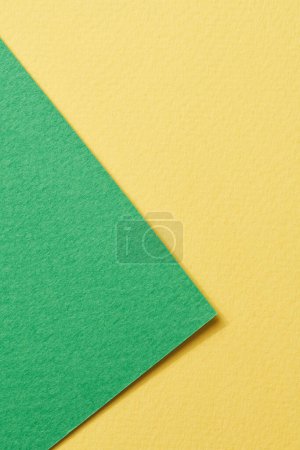 Photo for Rough kraft paper background, paper texture yellow green colors. Mockup with copy space for text - Royalty Free Image