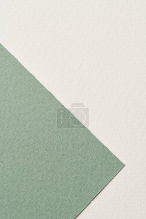 Photo for Rough kraft paper background, paper texture white green colors. Mockup with copy space for text - Royalty Free Image