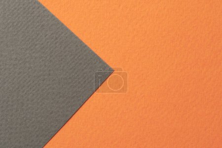 Photo for Rough kraft paper background, paper texture black orange colors. Mockup with copy space for text - Royalty Free Image