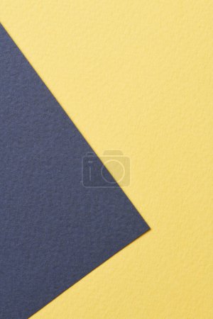 Photo for Rough kraft paper background, paper texture blue yellow colors. Mockup with copy space for text - Royalty Free Image