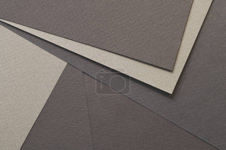 Foto de Fondo de papel kraft áspero, textura de papel negro colores grises. Mockup con espacio de copia para texto - Imagen libre de derechos