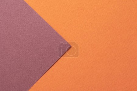Photo for Rough kraft paper background, paper texture orange burgundy colors. Mockup with copy space for text - Royalty Free Image