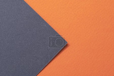 Photo for Rough kraft paper background, paper texture orange blue colors. Mockup with copy space for text - Royalty Free Image