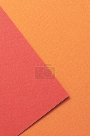 Photo for Rough kraft paper background, paper texture orange red colors. Mockup with copy space for text - Royalty Free Image