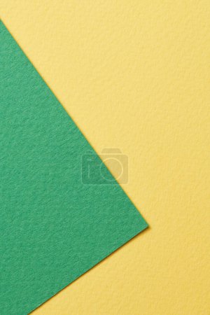 Photo for Rough kraft paper background, paper texture yellow green colors. Mockup with copy space for text - Royalty Free Image